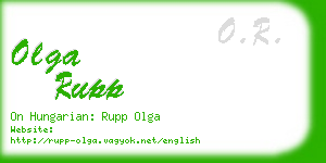 olga rupp business card